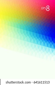 Colorful Geometric Wavy Background. Modern Vector Illustration without Transparency.