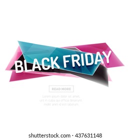 Colorful geometric website sale tag button. Vector universal internet banner
