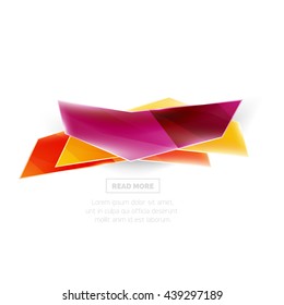 Colorful geometric website sale tag button. Vector universal internet banner