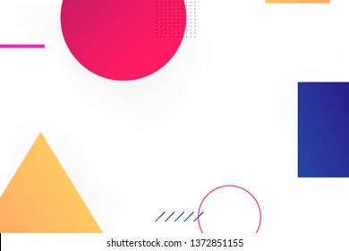 Colorful geometric white memphis background vector