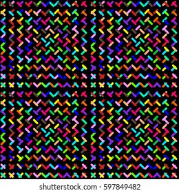 colorful geometrical abstract seamless pattern