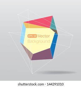 Colorful geometrical background with lines.Vector illustration