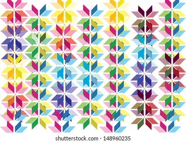 colorful geometrical background. Rainbow of leaf