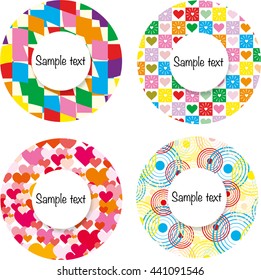 colorful geometrical circles design vector
