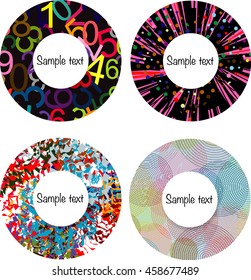 colorful geometrical circles design vector