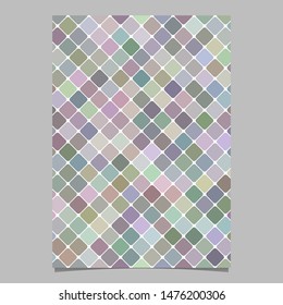 Colorful geometrical diagonal rounded square pattern flyer template