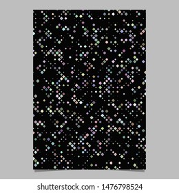 Colorful geometrical diagonal square pattern background brochure template - vector design