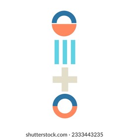 Colorful geometrical shapes brochure element design. Circles and plus. Vector illustration with empty copy space for text. Editable shapes for poster decoration. Creative and customizable frame