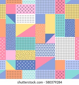 Colorful geometrics seamless pattern background