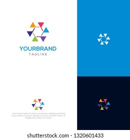 Colorful Geometry logo design