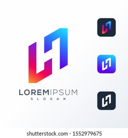 colorful geometry logo design ready to use