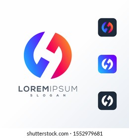 colorful geometry logo design ready to use