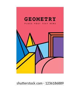 Colorful geometry mockup graphic design