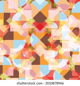 colorful of geometry shape pattern. ceramic tiles for all surface, floors and stoves or wall. Mosaic ornament on vector illustration image.