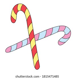 Colorful gift bow vector icon. Vector outline bow for gift