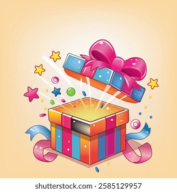 Colorful Gift Box For Birth Day 