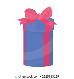 bunter Geschenkbox mit Schleife