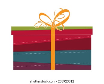 Colorful gift box for Christmas and other occasions 