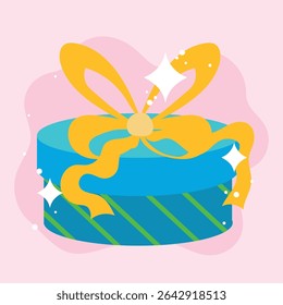Colorful gift box design. Vector illustration