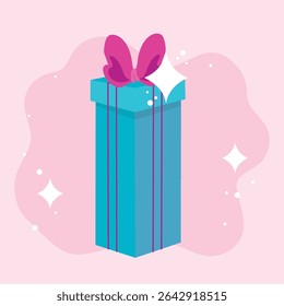 Colorful gift box design. Vector illustration