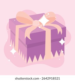Design de caixa de presente colorido. Ilustração vetorial