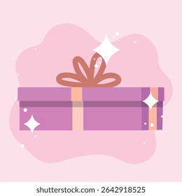 Colorful gift box design. Vector illustration
