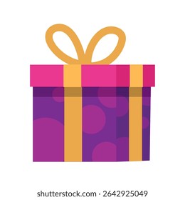 Colorful gift box design. Vector illustration