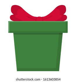 Colorful gift box, present isolated on white background for Birthday, Christmas. Sale, shopping concept. Cartoon style. Vector illustration for any design.