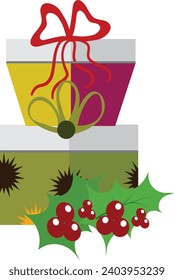 bunter Geschenkbox für Design und Dekoration