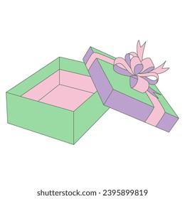 Colorful gift box vector cartoon set icon. Isolated cartoon icon christmas and holiday box.Vector illustration xmas gift and surprise on white background .