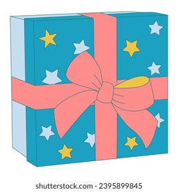 Colorful gift box vector cartoon set icon. Isolated cartoon icon christmas and holiday box.Vector illustration xmas gift and surprise on white background .