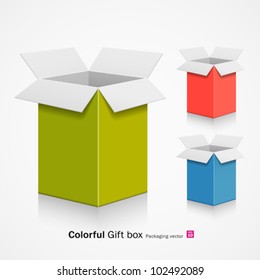 Colorful gift box. vector illustration