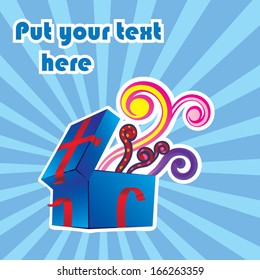 Colorful Gift Box. Vector Illustration