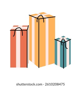 colorful gift boxes packaging Illustration