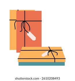colorful gift boxes packaging Illustration