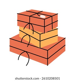 colorful gift boxes packaging Illustration