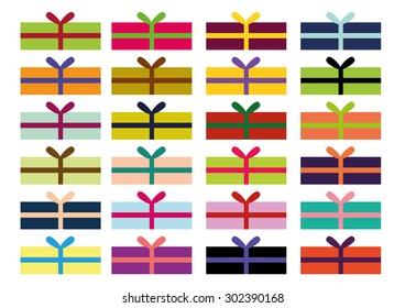 Colorful Gift Boxes Vector