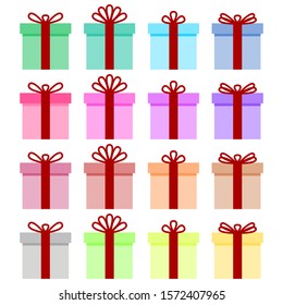 colorful gift boxes vector design
