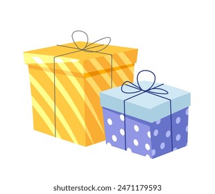 Colorful Gift Boxes Vector Illustration