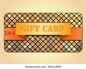 Colorful gift card. 