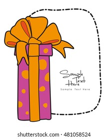 Colorful gift isolated on white