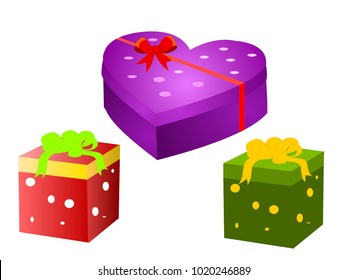 Colorful Gift Packs - Vector Image