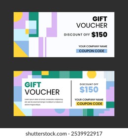 Anuncios Horizontales coloridos del voucher del regalo