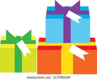 colorful gifts box. holidays, presents, new year, and celebration concept.
