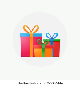 Colorful gifts greeting card