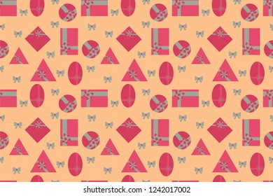 colorful gifts and presents vector seamless pattern