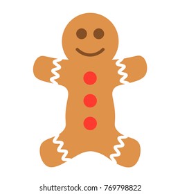 Colorful Gingerbread Man Icon
