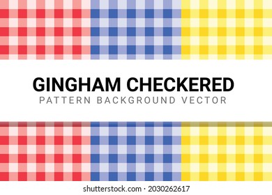 colorful gingham checkered pattern background