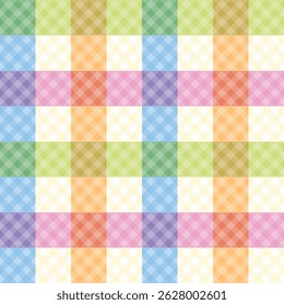 colorido Gingham padrão sem costura. riscas de verificação cruzada, textura tartan para primavera piquenique toalha de mesa, camisas, xadrez, roupas, vestidos, cobertores, papel. vetor xadrez verão