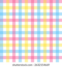 Colorido gingham padrão sem emenda.Multicolor xadrez tartan xadrez padrão repetido.Geometric vetor fundo papel de parede